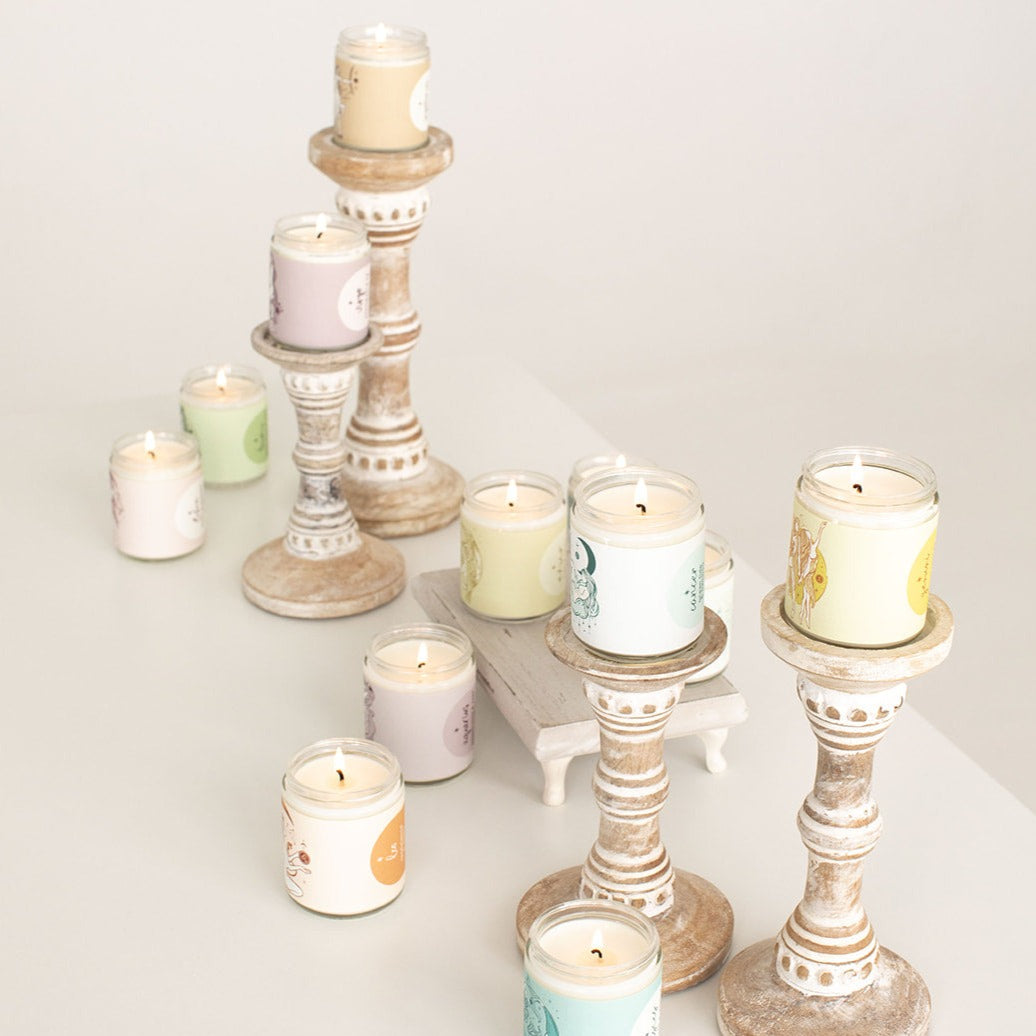 Soy wax astrology candles for all of the zodiac signs hand poured in small batches