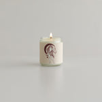 libra soy wax astrology candle for zodiac sign in glass jar hand poured by wax crescent