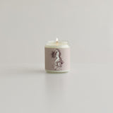 virgo astrology zodiac sign with woman on soy wax candle