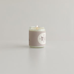 astrology candle for virgo made with soy wax in a jar