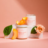 White Peach & Basil Candle