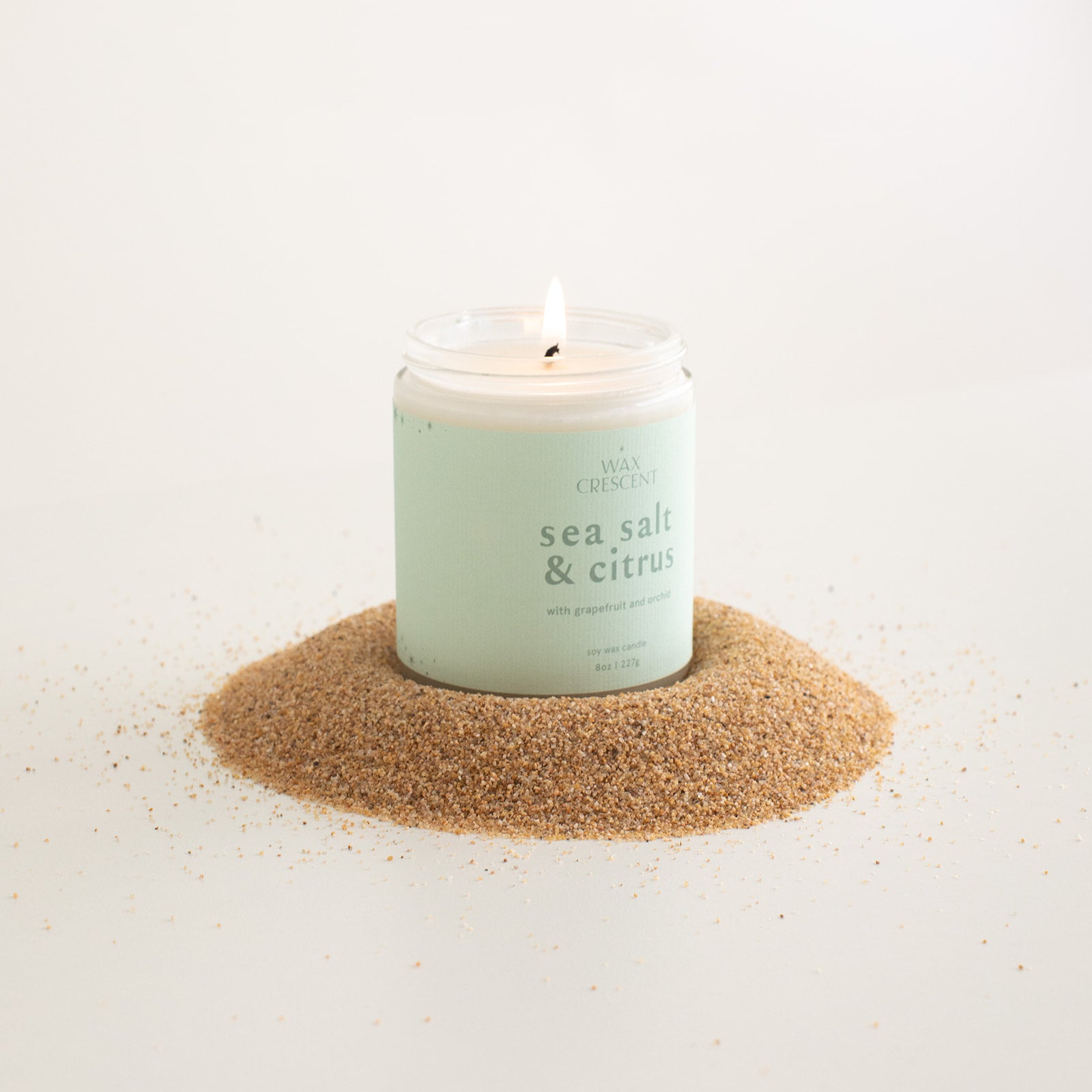 luxury soy wax candle by Wax Crescent 