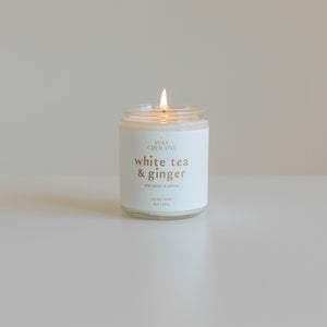 Wax Crescent soy candle made with non-toxic fragrance and natural essential oils 